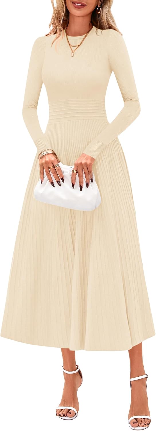 Long Sleeve Knit Maxi Sweater Dress image 1