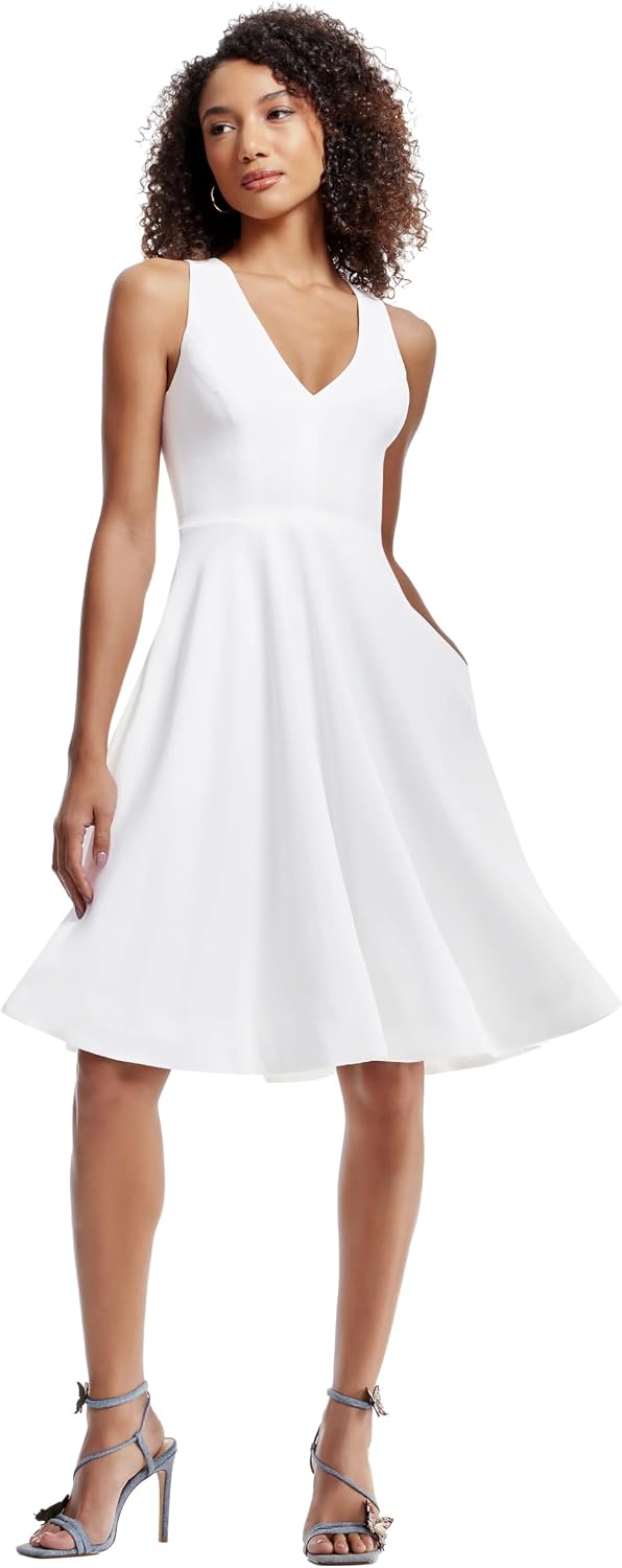 Dress the Population Catalina Solid Sleeveless Fit & Flare image 1